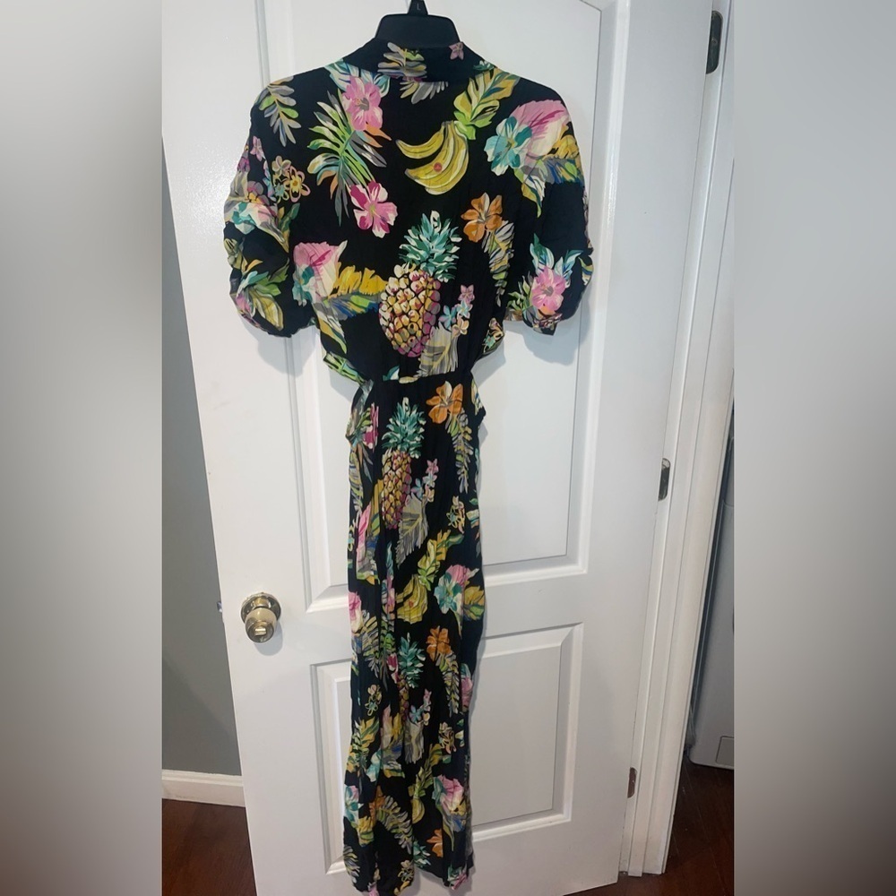 New! Le Superbe Mai Tai Might I Dress in Black Tropical Cali 🌴🌸 size 10 - Picture 8 of 9
